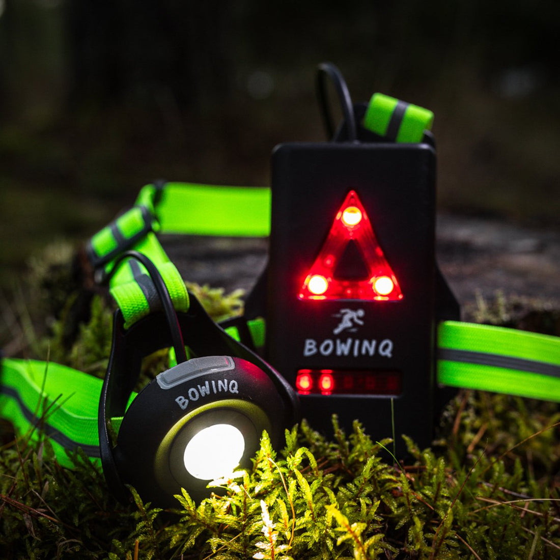 BOWINQ® Boston 500 Neon – Oplaadbare borstlamp met krachtige LED-verlichting voor veilig hardlopen en wandelen
