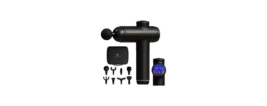 MusclePro Prime massage gun – draadloos toestel met 99 snelheden en 8 opzetstukken voor effectief spierherstel en ontspanning