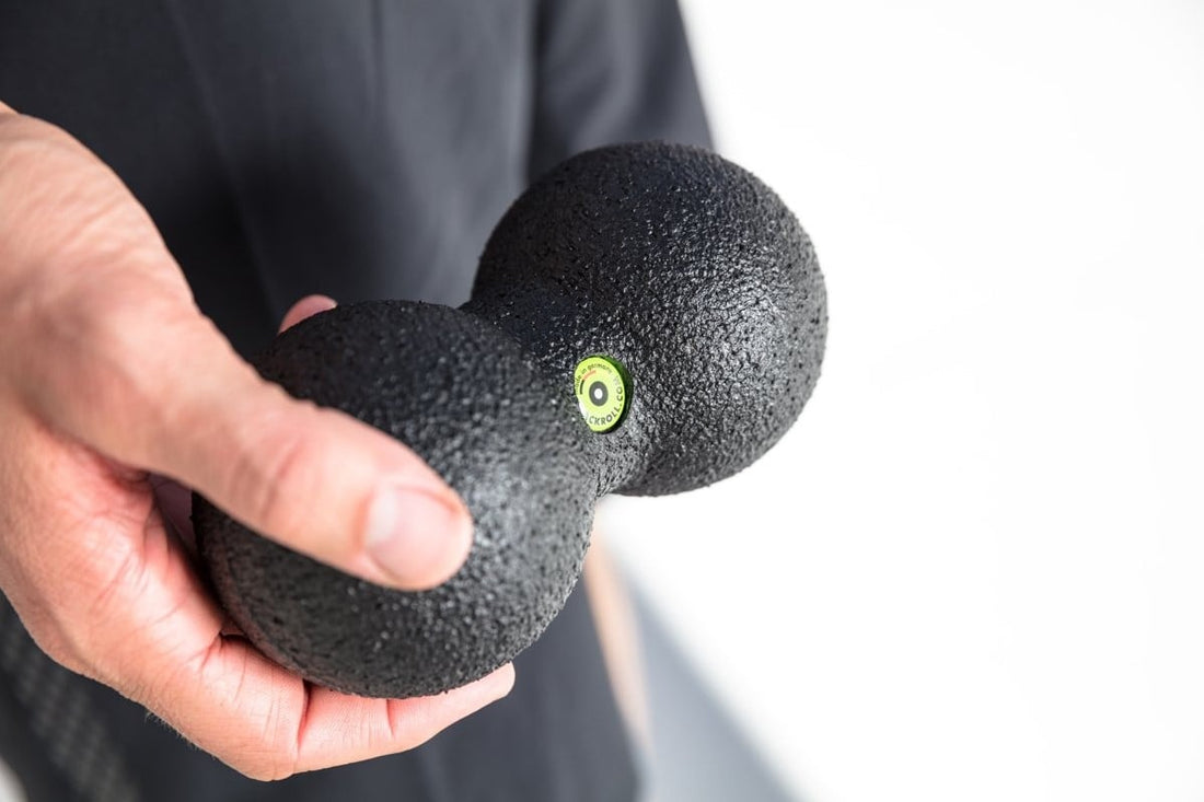 Peanut ball vibrerend – massagetool voor rug, schouders en nek bij rugpijn of stijfheid.
