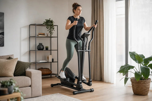 Een crosstrainer voor thuis kiezen: waar let je op? in een rustige, lichte thuisomgeving