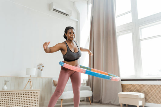 EdelSport Fitness Hoelahoep – Verstelbare hoelahoep met massageknoppen. 