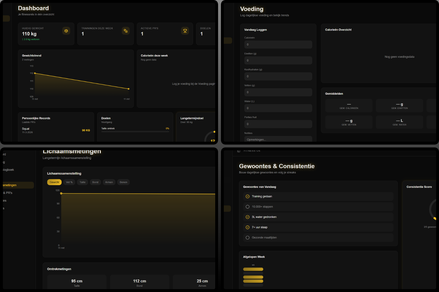 Thuis Fit Pro Fitness Dashboard – Jouw Persoonlijke Fitness Tracker